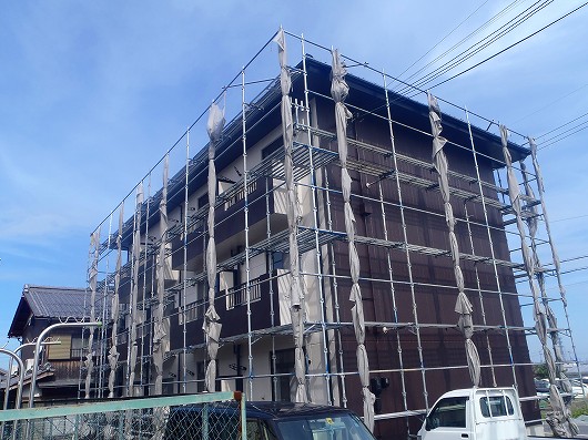 滋賀県東近江市のマンション外装工事